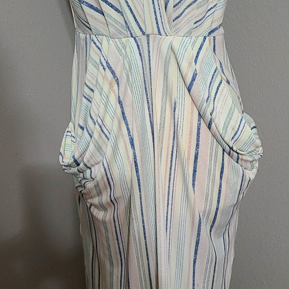 Bcbgeneration Surplice Drape Pockets Pattern Dress - image 3